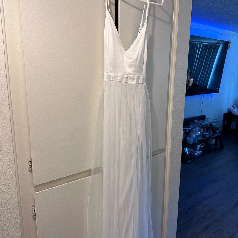 Long Event Tulle Dress w/Slit